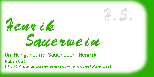 henrik sauerwein business card